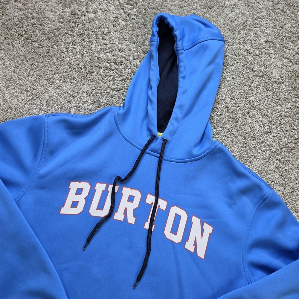 Burton Hoodie Mens S Blue Pullover Hooded Pockets Graphic‎ Snowboarding Adult